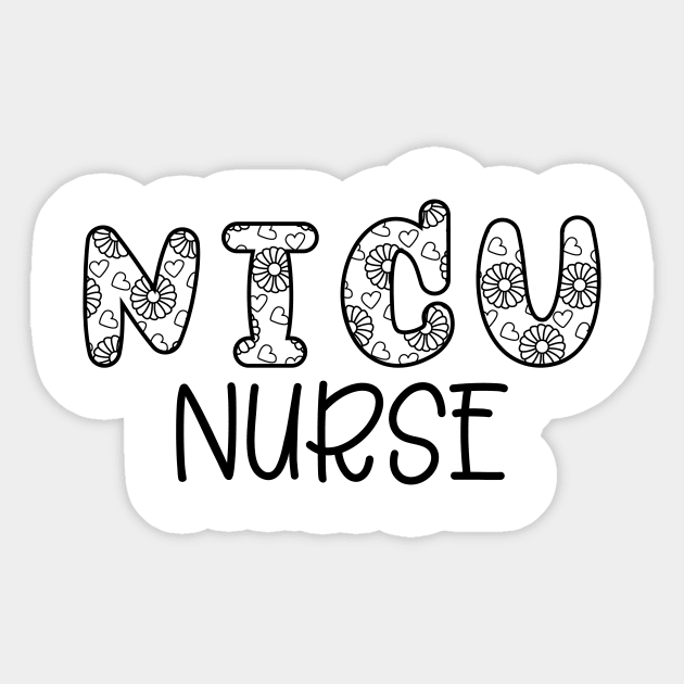 Womens Groovy Nicu Nurse Neonatal Intensive Care Unit Appreciation Sticker by Merchby Khaled